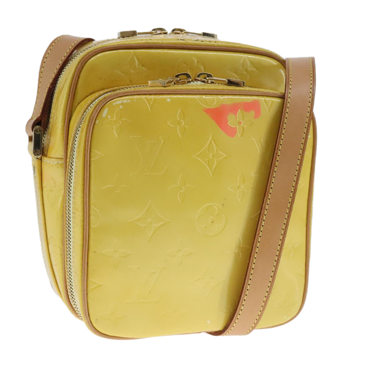 LOUIS VUITTON Monogram Vernis Wooster Shoulder Bag Yellow M91075 LV 103247