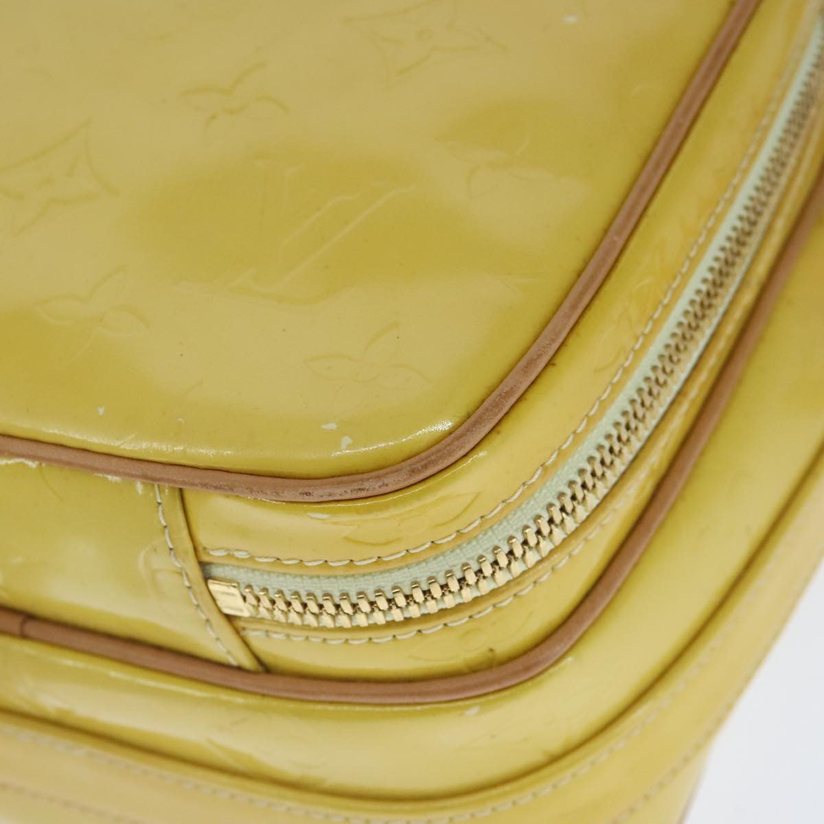 LOUIS VUITTON Monogram Vernis Wooster Shoulder Bag Yellow M91075 LV 103247
