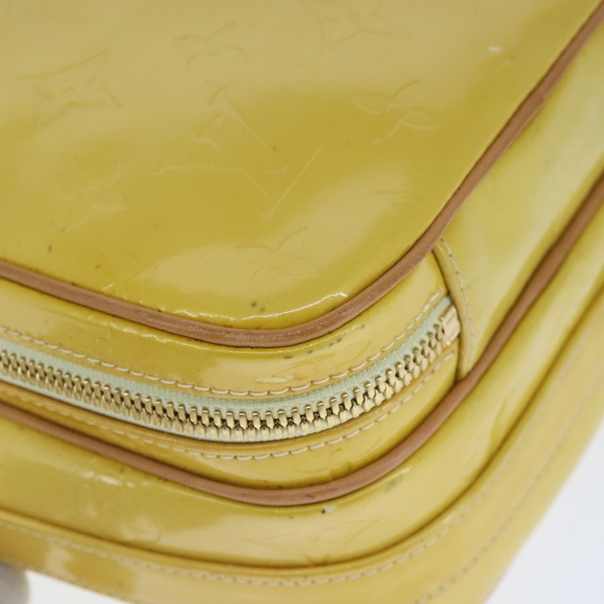 LOUIS VUITTON Monogram Vernis Wooster Shoulder Bag Yellow M91075 LV 103247