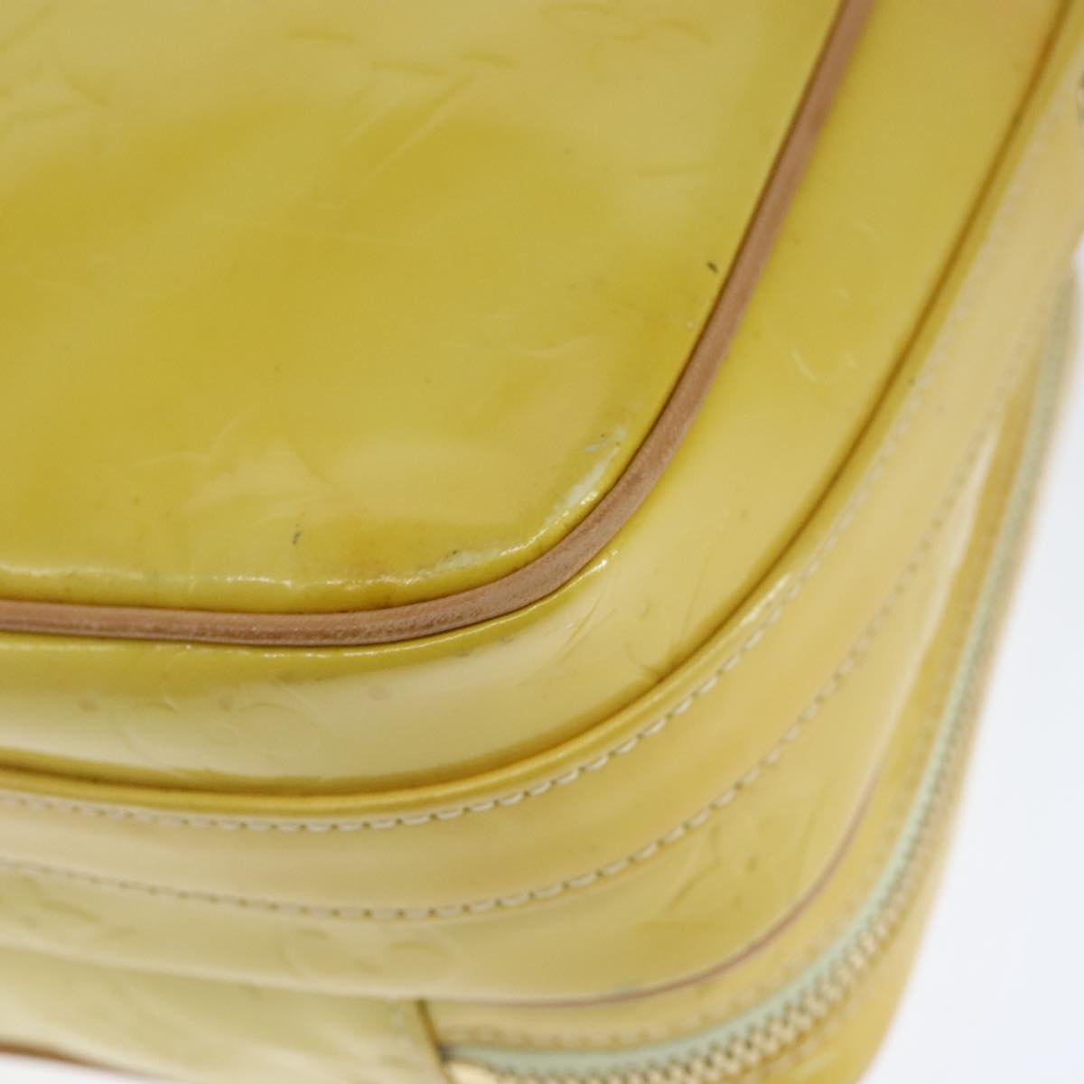 LOUIS VUITTON Monogram Vernis Wooster Shoulder Bag Yellow M91075 LV 103247