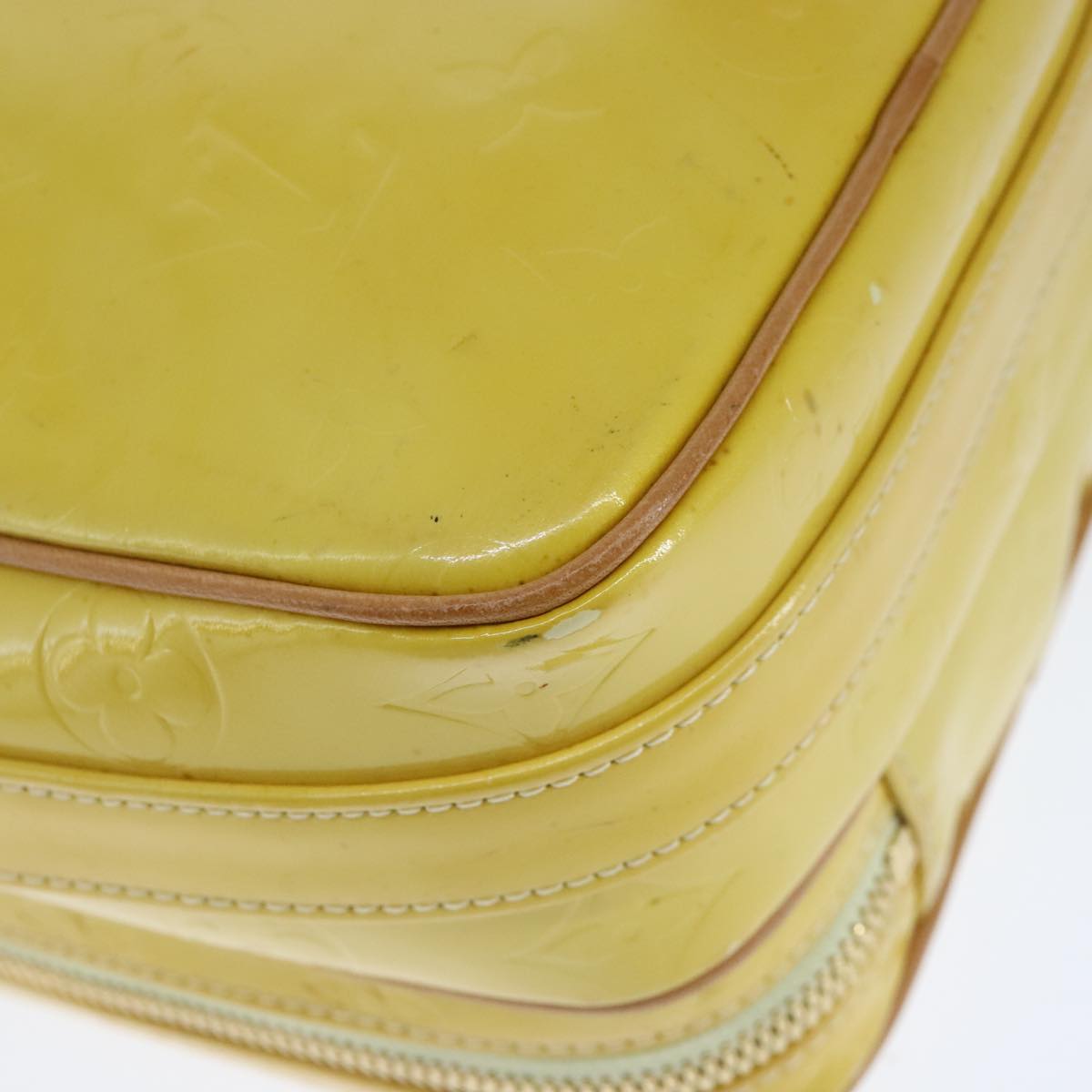 LOUIS VUITTON Monogram Vernis Wooster Shoulder Bag Yellow M91075 LV 103247