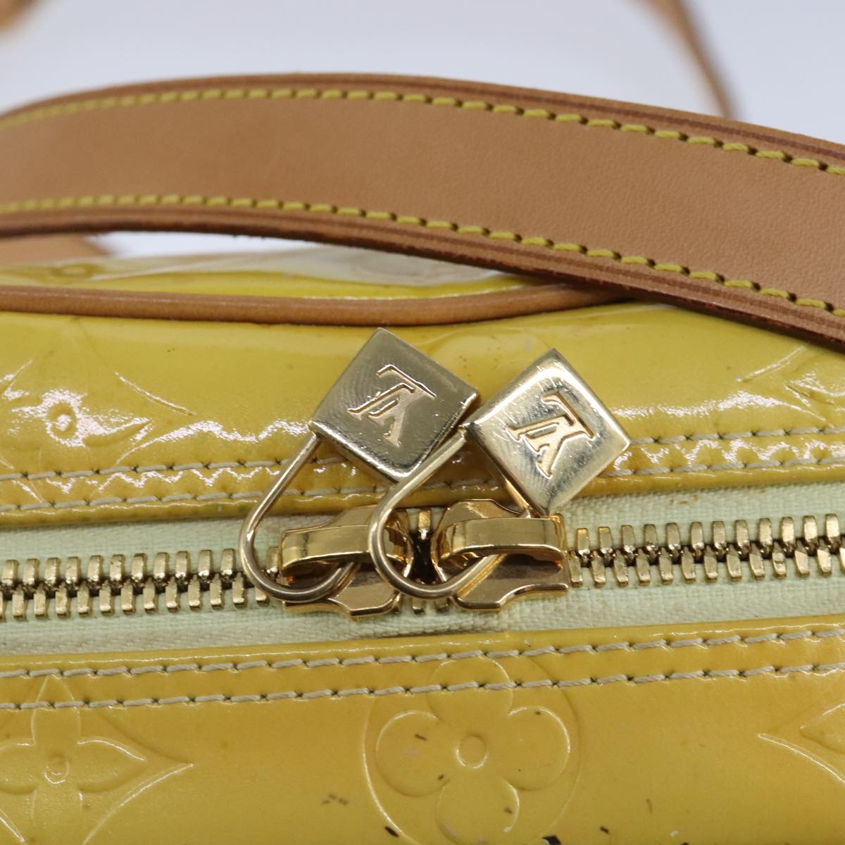 LOUIS VUITTON Monogram Vernis Wooster Shoulder Bag Yellow M91075 LV 103247