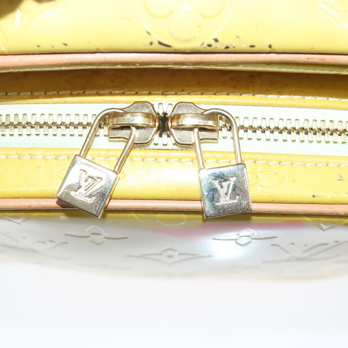 LOUIS VUITTON Monogram Vernis Wooster Shoulder Bag Yellow M91075 LV 103247