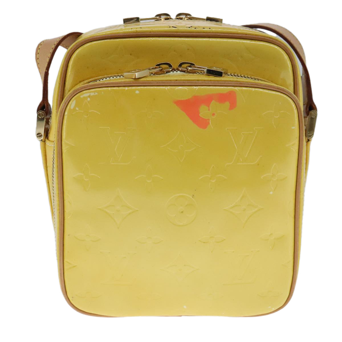 LOUIS VUITTON Monogram Vernis Wooster Shoulder Bag Yellow M91075 LV 103247