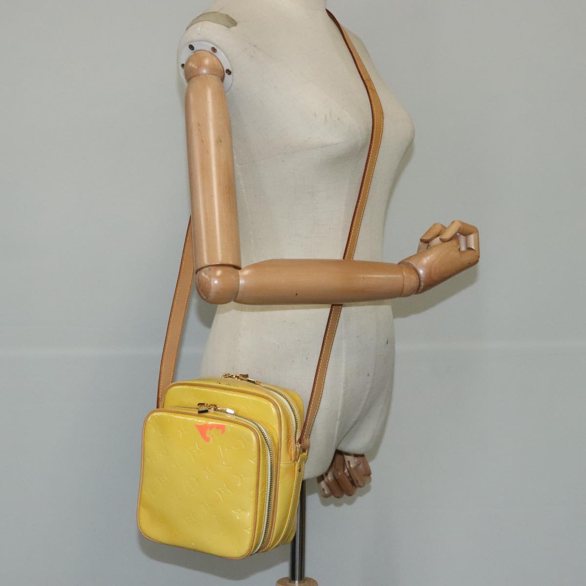 LOUIS VUITTON Monogram Vernis Wooster Shoulder Bag Yellow M91075 LV 103247