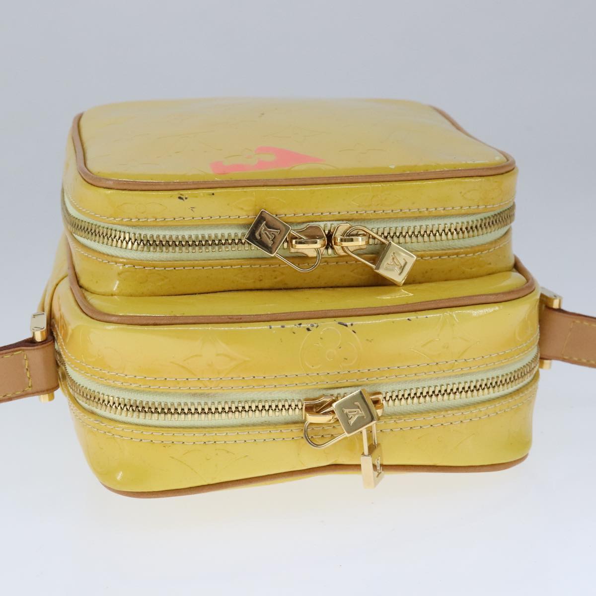 LOUIS VUITTON Monogram Vernis Wooster Shoulder Bag Yellow M91075 LV 103247