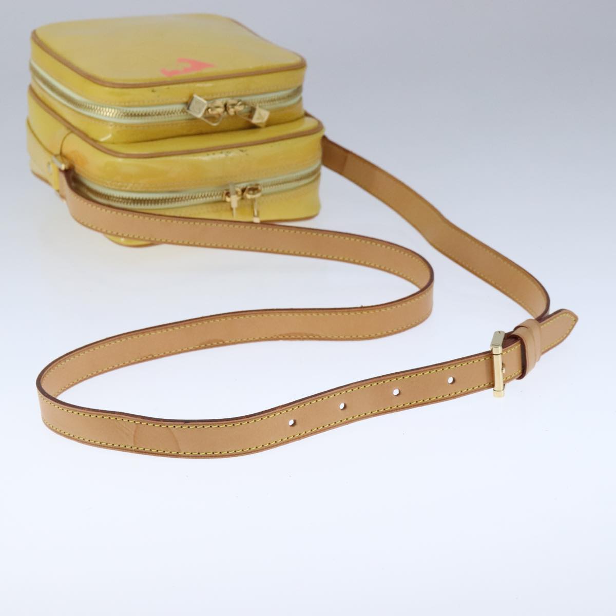 LOUIS VUITTON Monogram Vernis Wooster Shoulder Bag Yellow M91075 LV 103247
