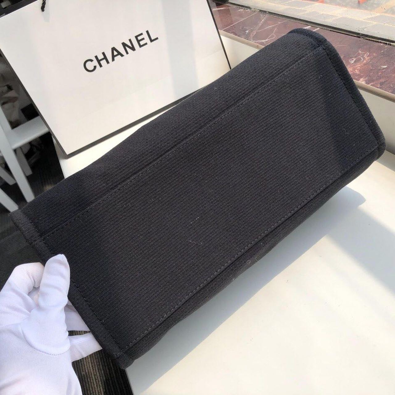 CHL Deauville Tote Canvas Bag Black For Women Handbags, Shoulder Bags 15in/38cm A66941
