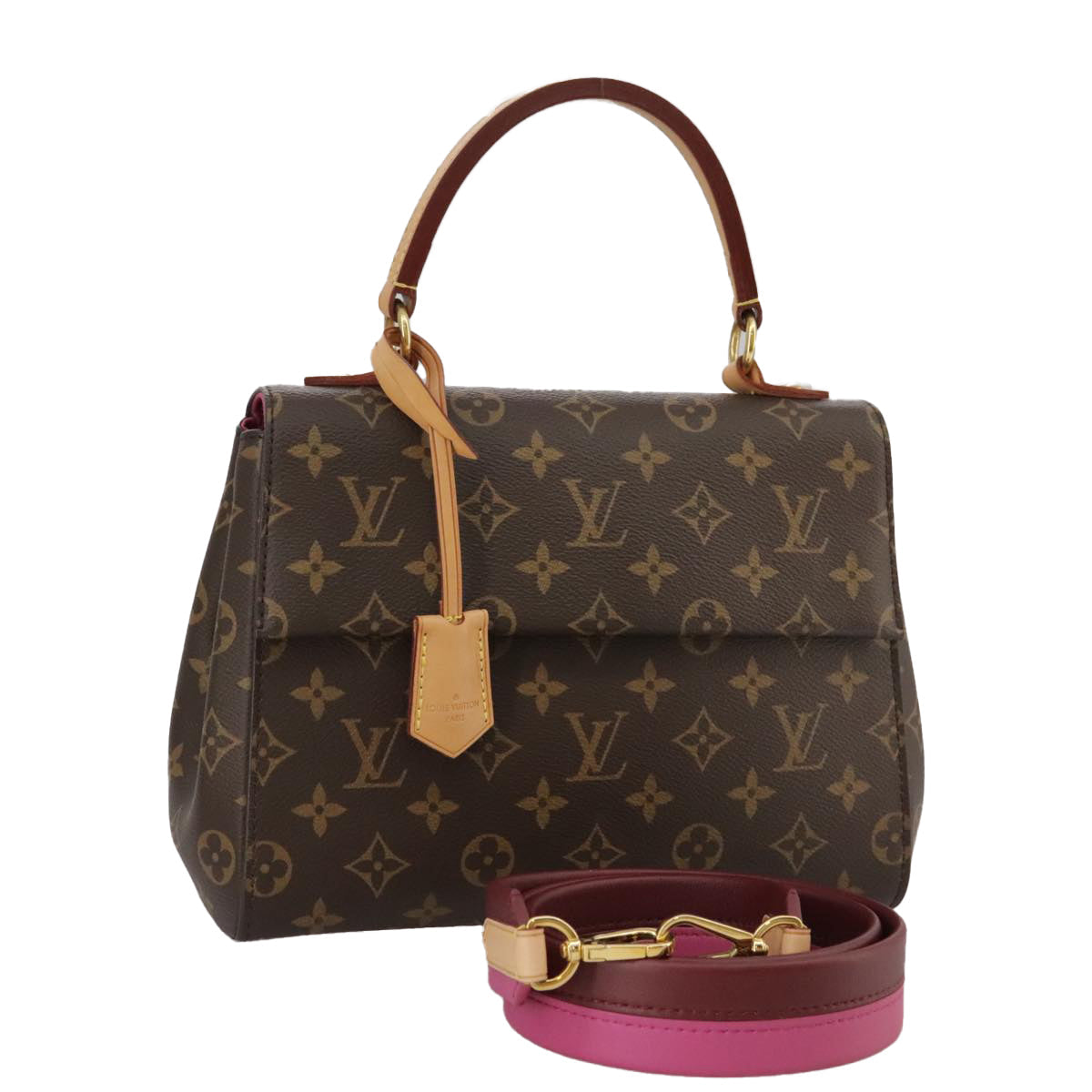 LOUIS VUITTON Monogram Cluny BB Hand Bag 2way M42738 LV 103374A