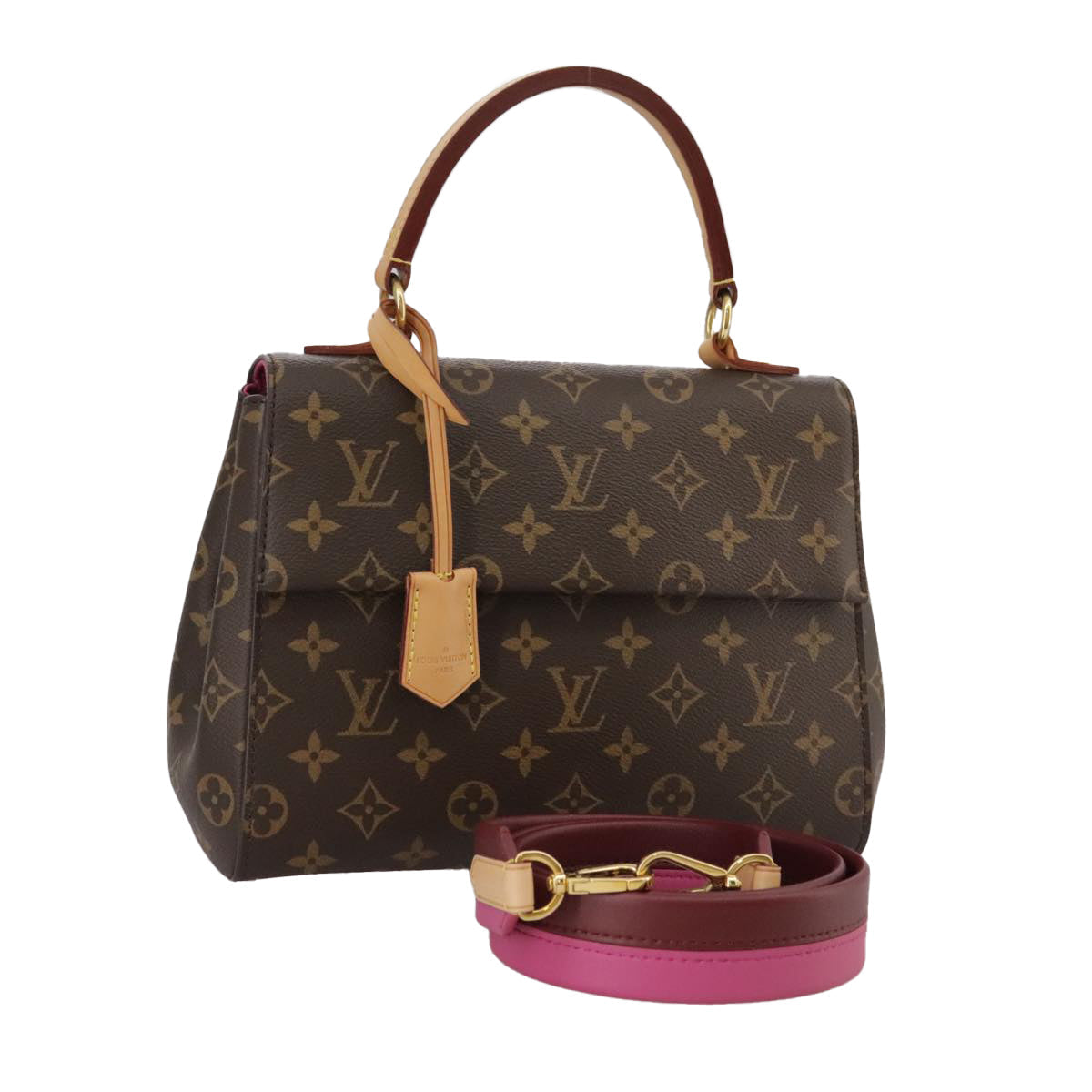 LOUIS VUITTON Monogram Cluny BB Hand Bag 2way M42738 LV 103374A