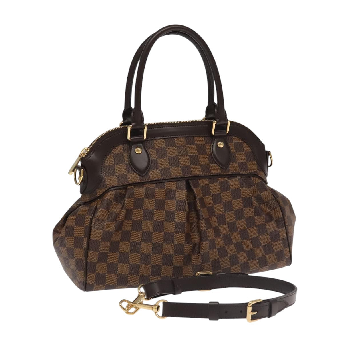 LOUIS VUITTON Damier Ebene Trevi PM Hand Bag 2way N51997 LV 103377A