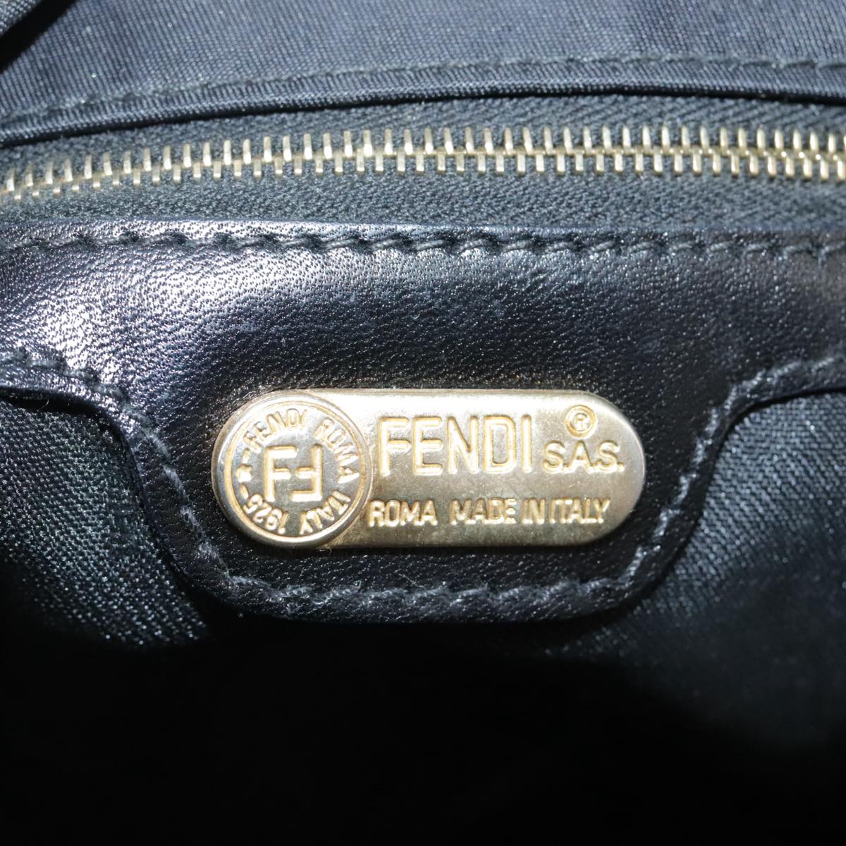 FENDI Shoulder Bag Nylon Black 103390