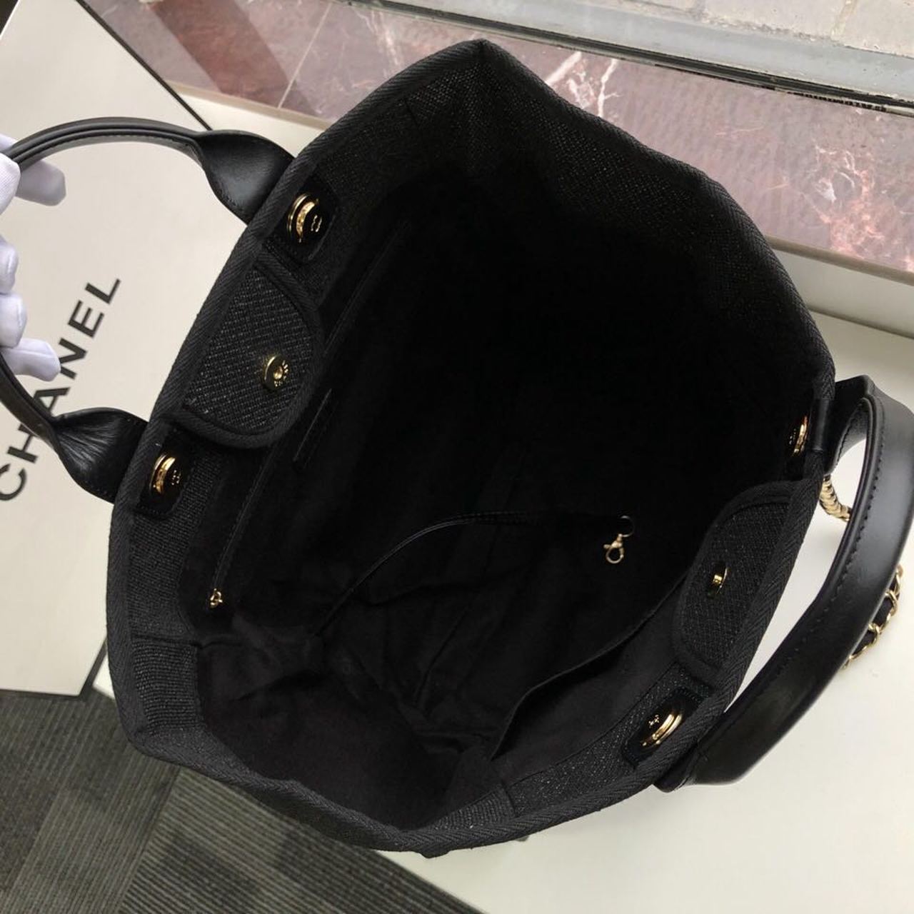 CHL Deauville Tote 38cm Black/Grey For Women A66941
