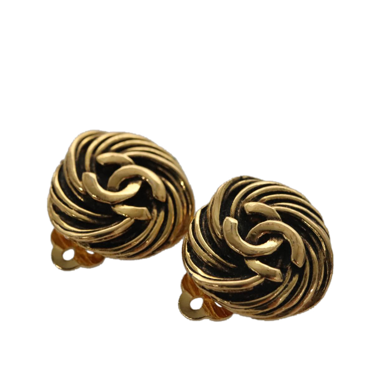 CHANEL Earring metal Gold CC 103473