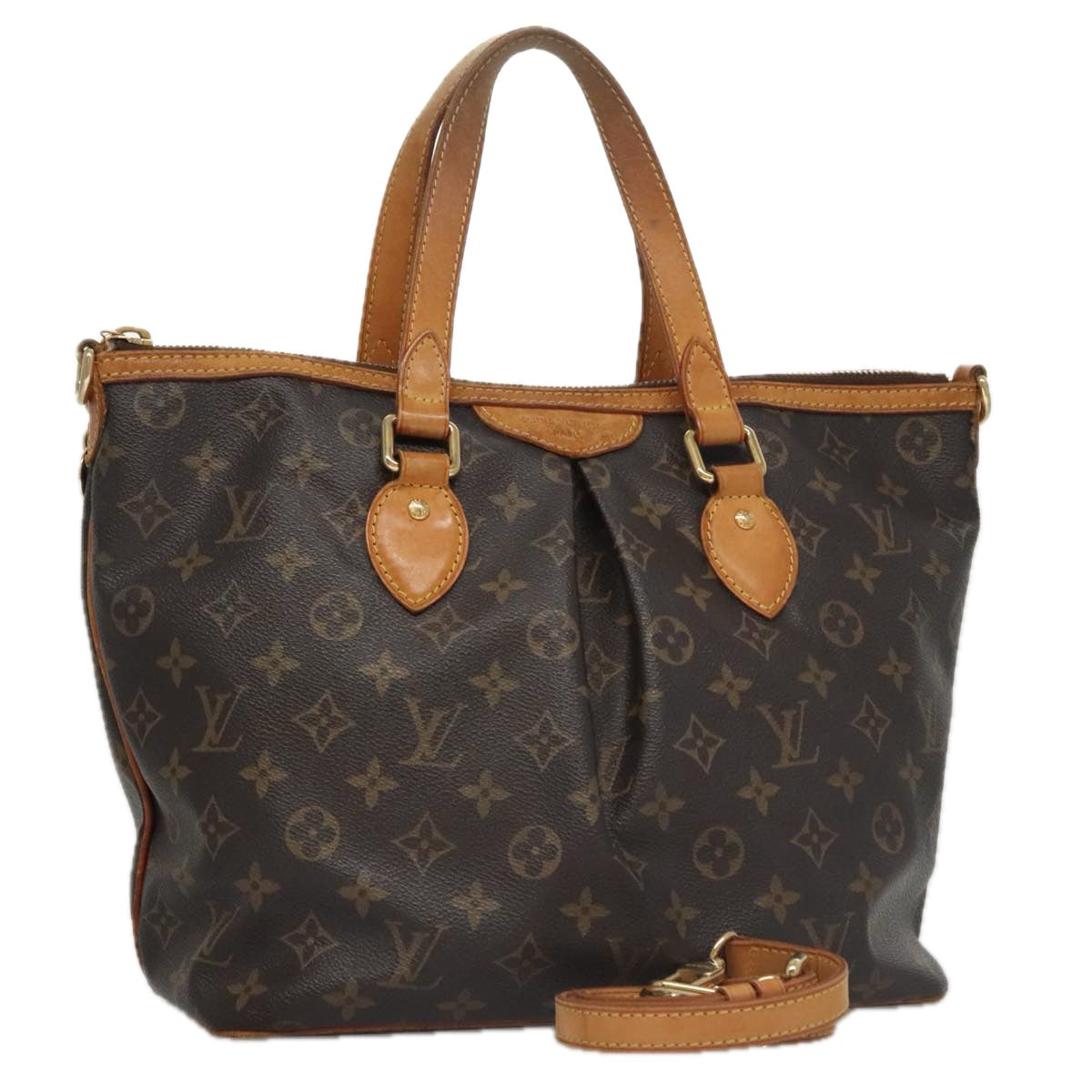 LOUIS VUITTON Monogram Palermo PM Tote Bag M40145 LV 103859