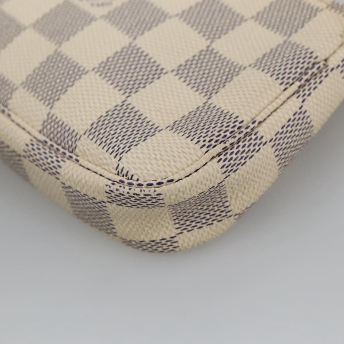 LOUIS VUITTON Damier Azur Mini Pochette Accessoires Pouch N63005 LV 103965