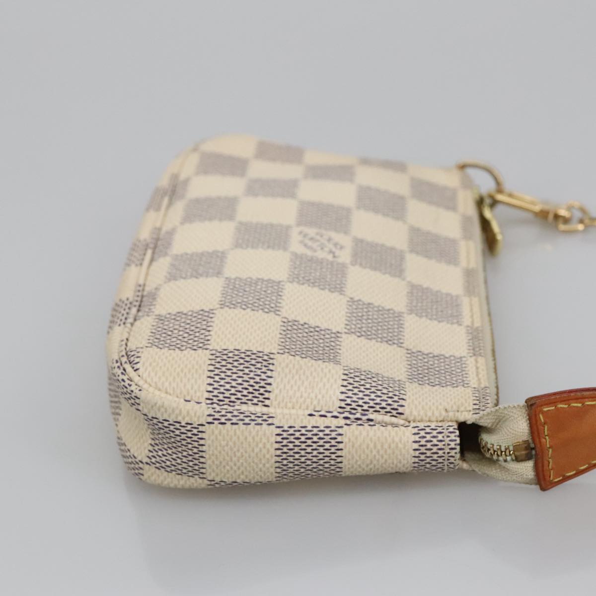 LOUIS VUITTON Damier Azur Mini Pochette Accessoires Pouch N63005 LV 103965