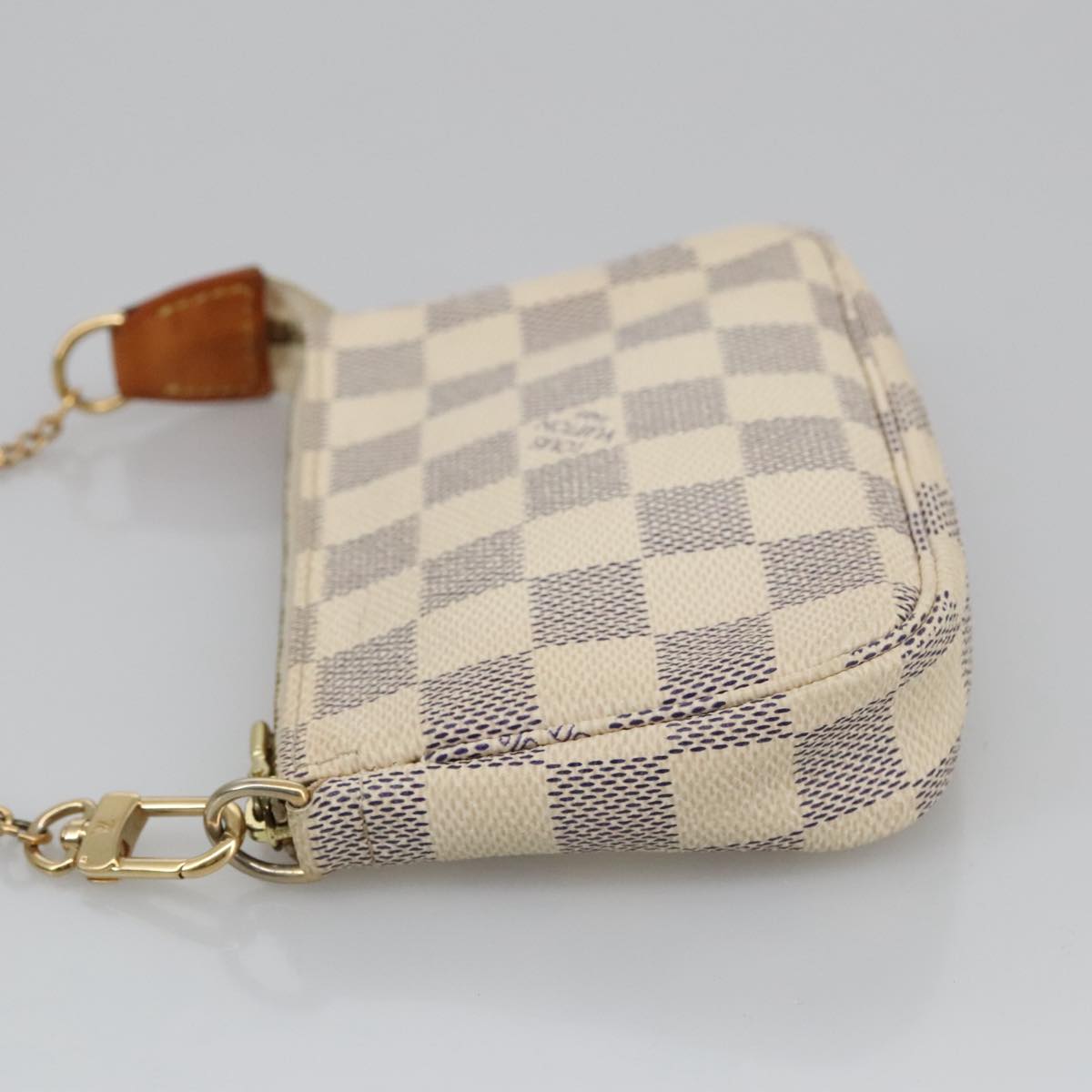 LOUIS VUITTON Damier Azur Mini Pochette Accessoires Pouch N63005 LV 103965
