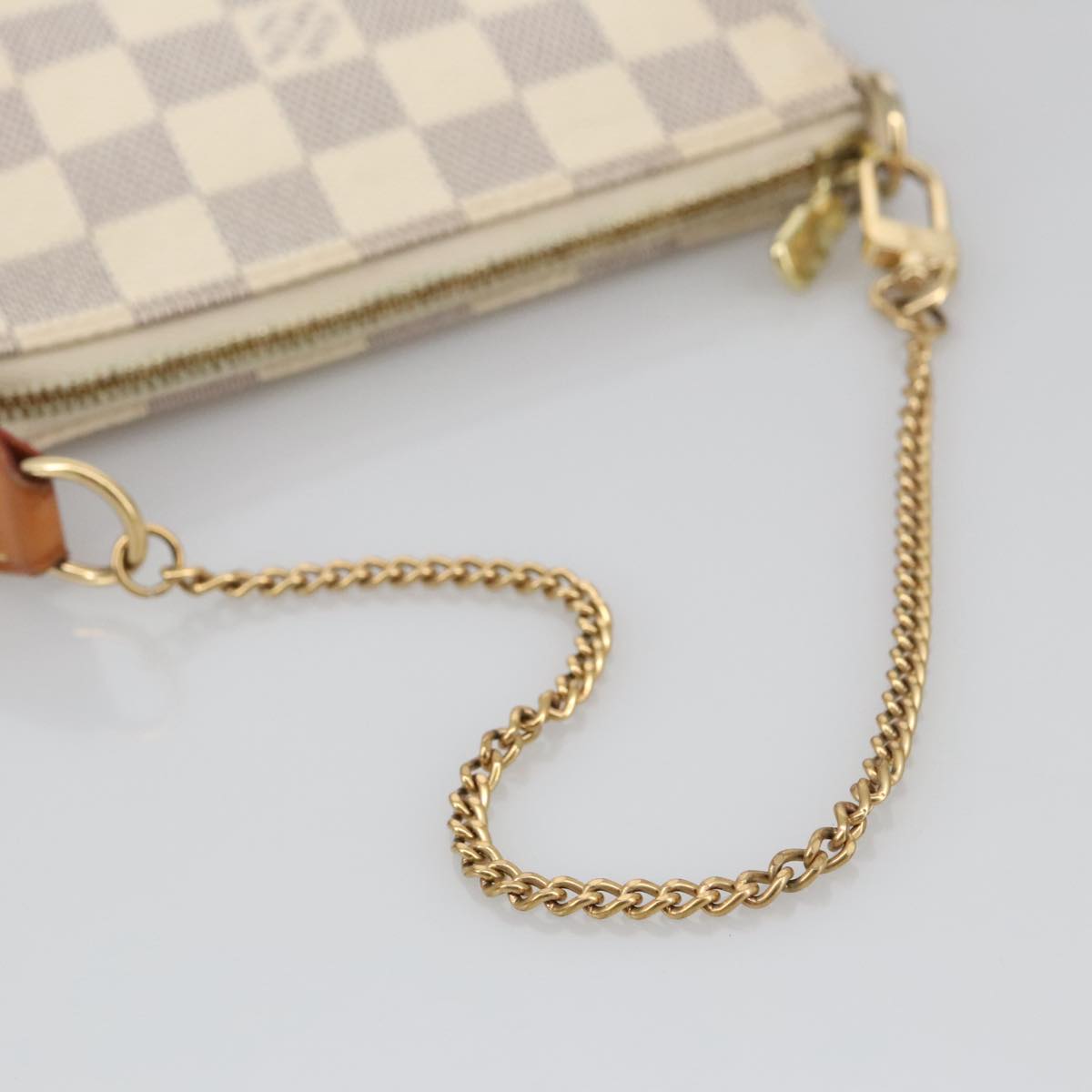 LOUIS VUITTON Damier Azur Mini Pochette Accessoires Pouch N63005 LV 103965