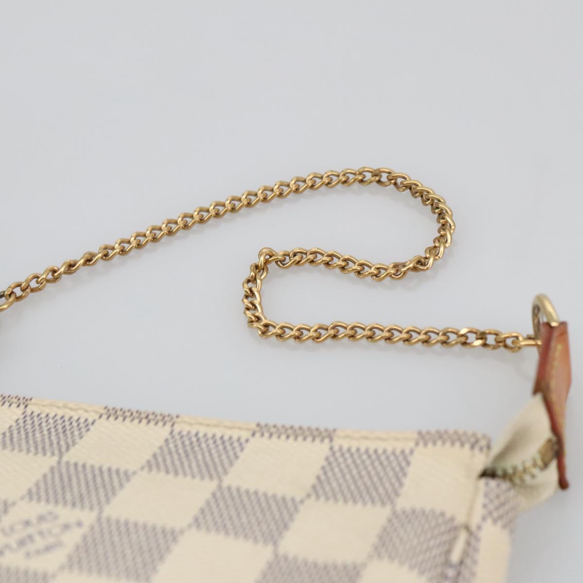 LOUIS VUITTON Damier Azur Mini Pochette Accessoires Pouch N63005 LV 103965