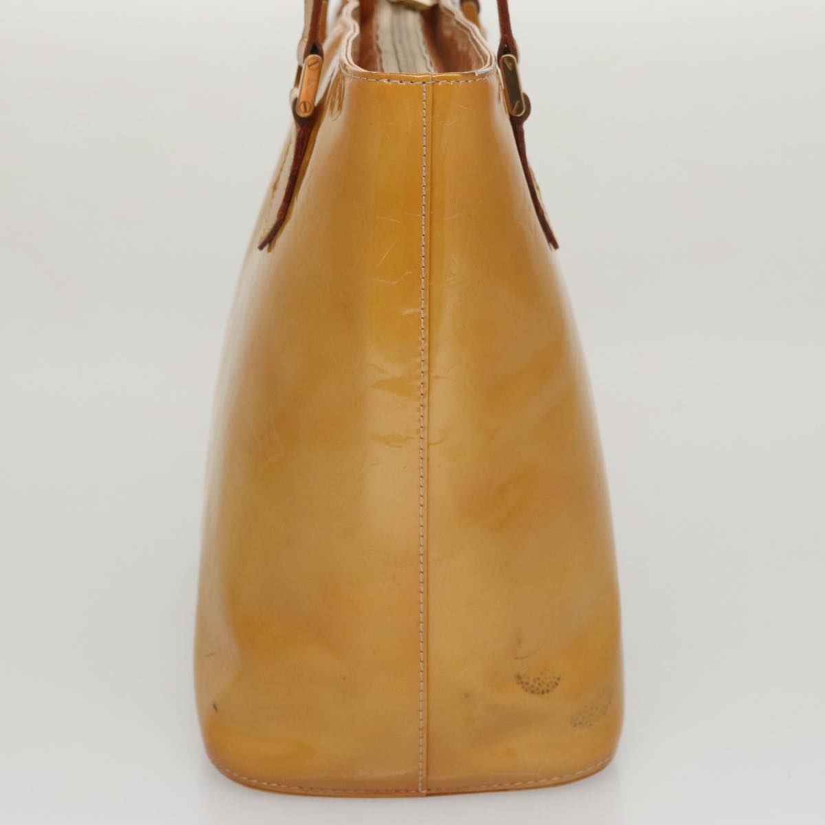 LOUIS VUITTON Monogram Vernis Houston Hand Bag Beige M91004 LV 103973