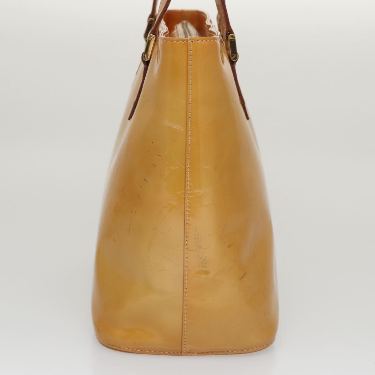 LOUIS VUITTON Monogram Vernis Houston Hand Bag Beige M91004 LV 103973