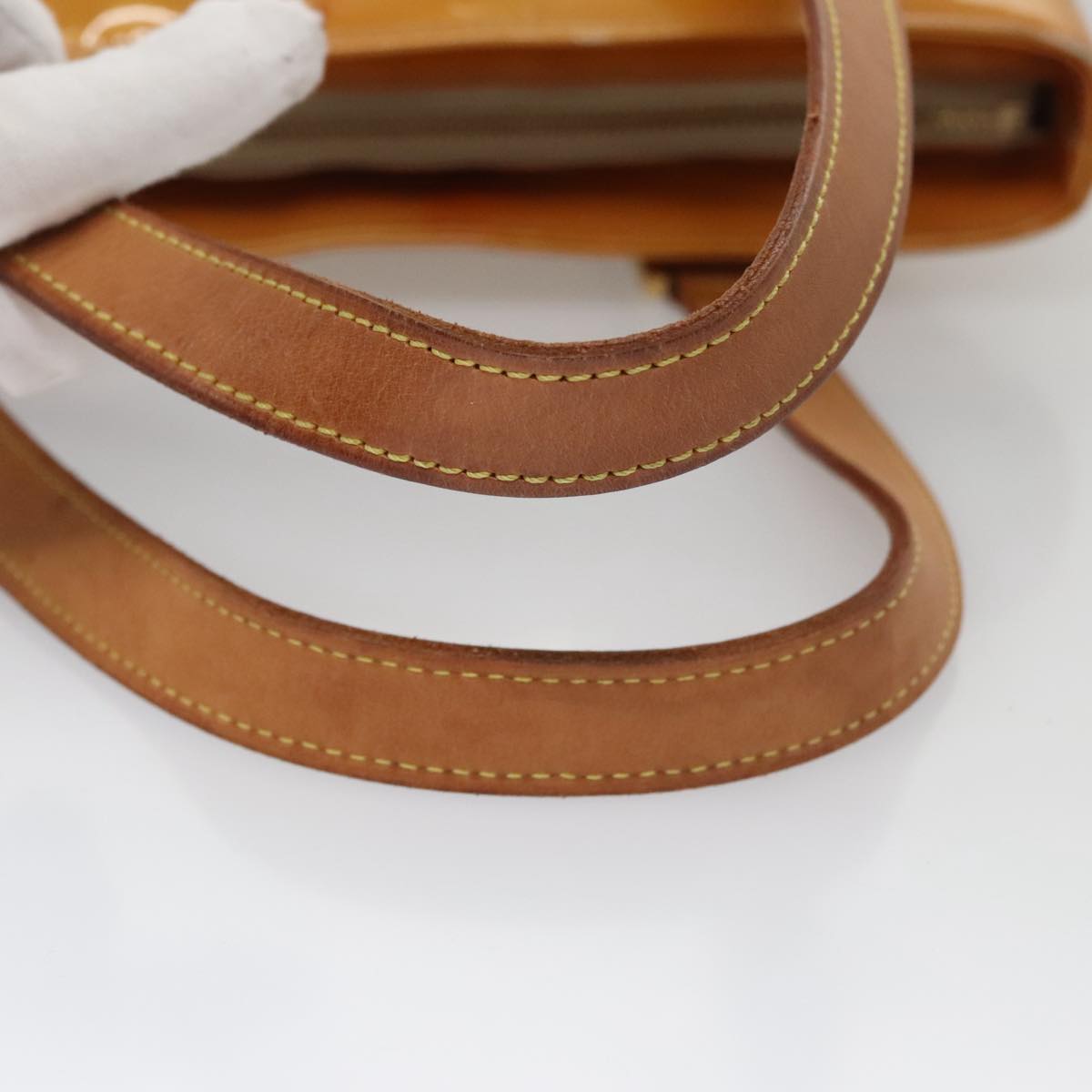 LOUIS VUITTON Monogram Vernis Houston Hand Bag Beige M91004 LV 103973