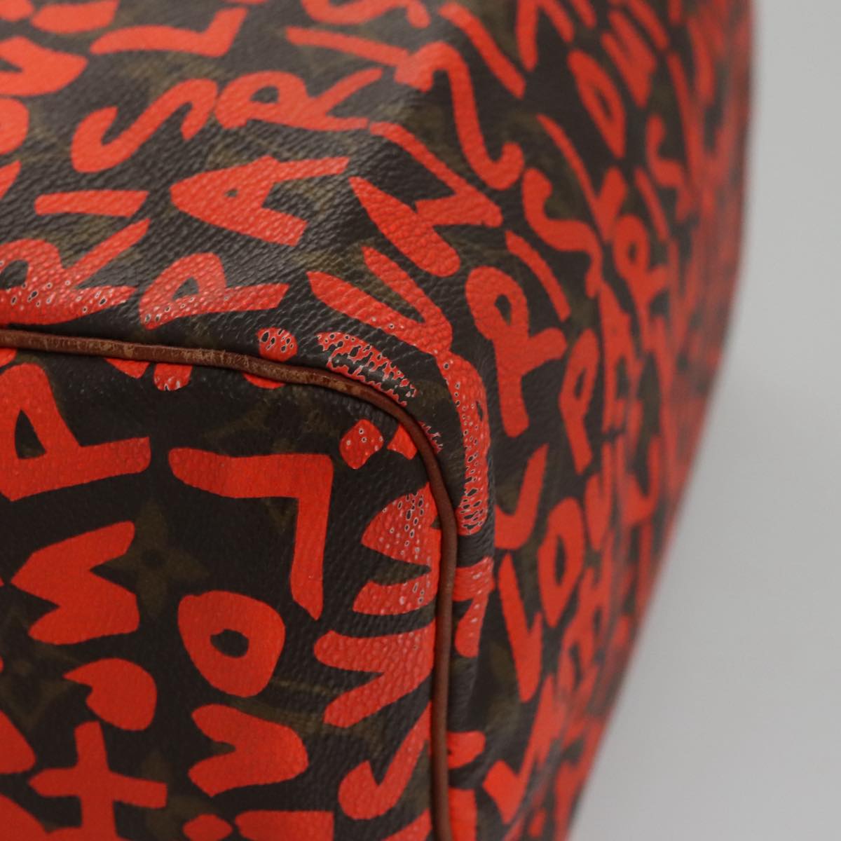 LOUIS VUITTON Monogram Graffiti Speedy 30 Hand Bag Orange M93705 LV 104188A