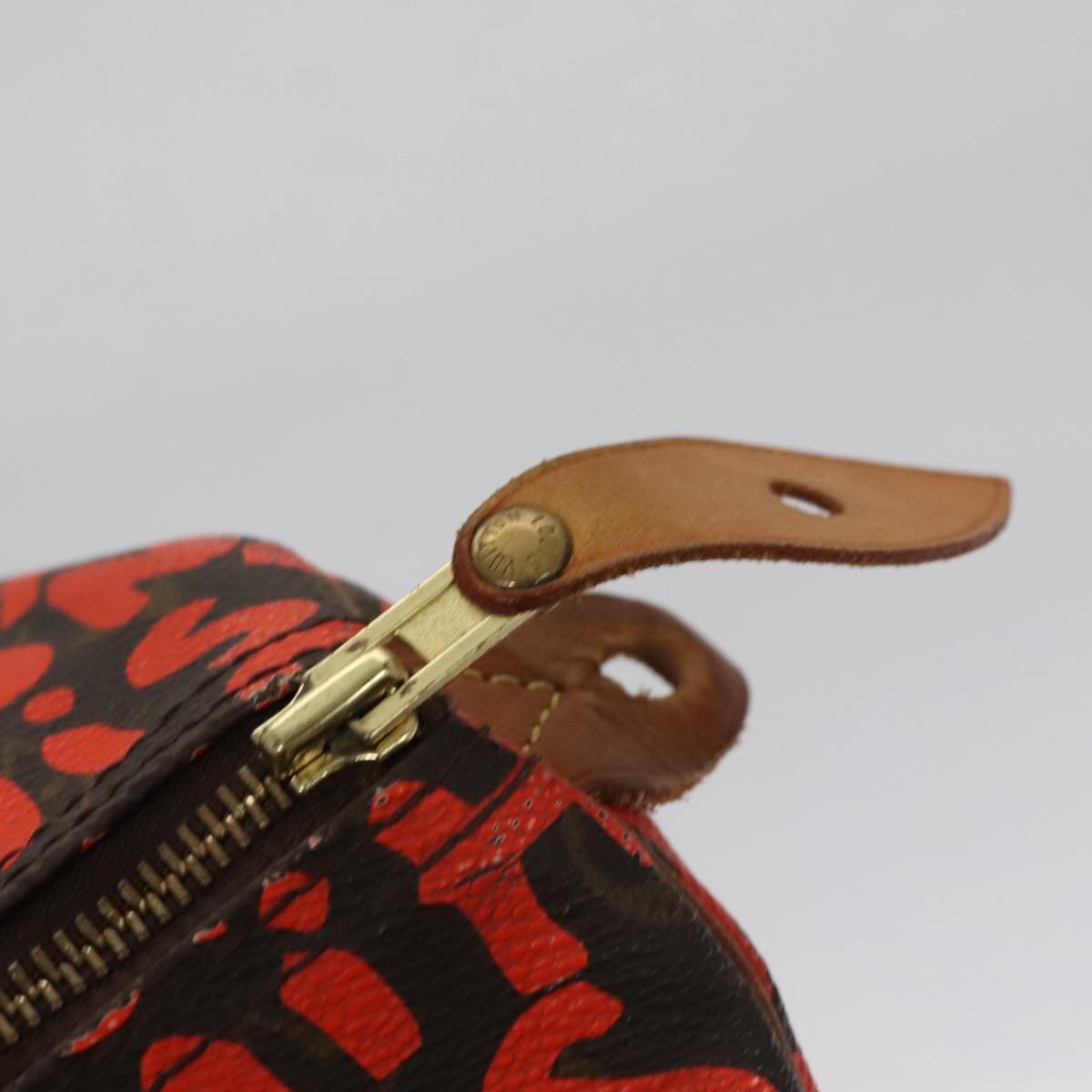 LOUIS VUITTON Monogram Graffiti Speedy 30 Hand Bag Orange M93705 LV 104188A