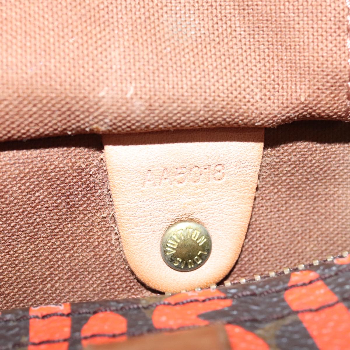 LOUIS VUITTON Monogram Graffiti Speedy 30 Hand Bag Orange M93705 LV 104188A