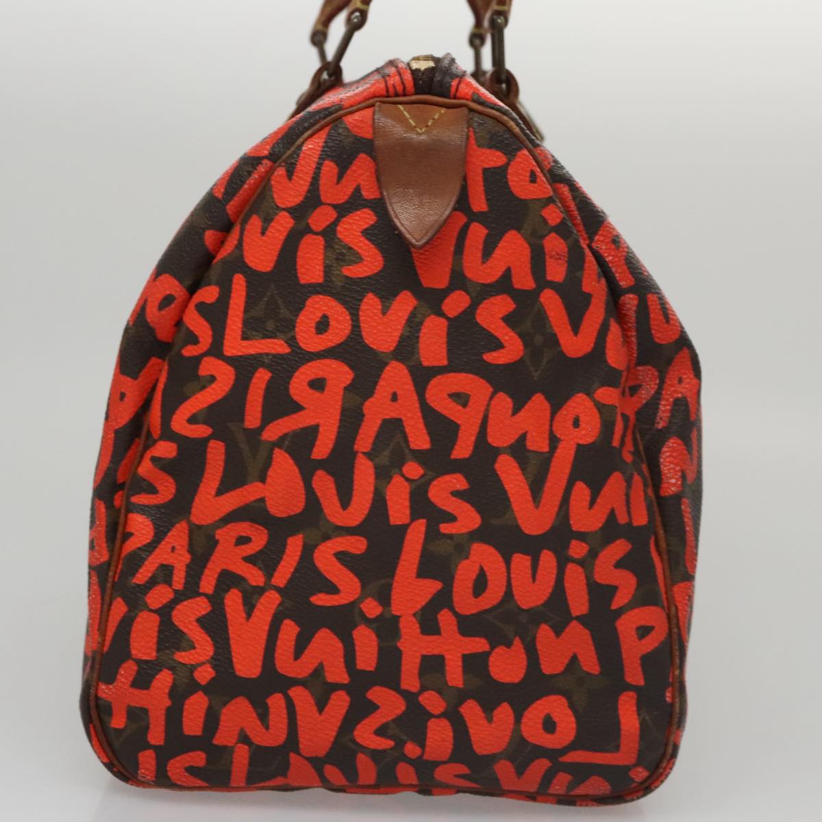 LOUIS VUITTON Monogram Graffiti Speedy 30 Hand Bag Orange M93705 LV 104188A