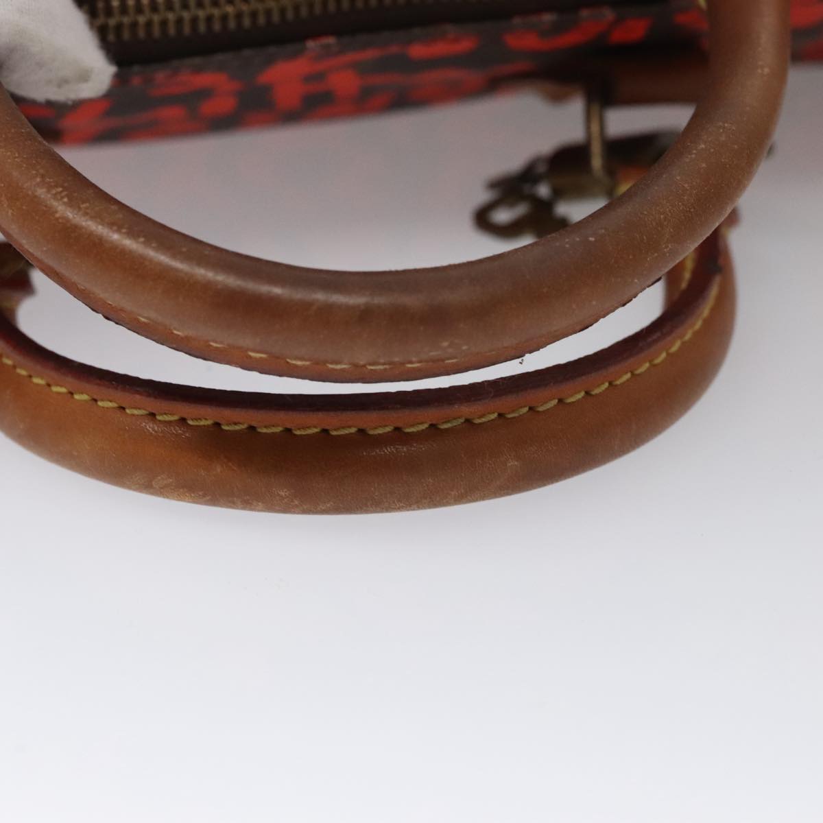 LOUIS VUITTON Monogram Graffiti Speedy 30 Hand Bag Orange M93705 LV 104188A