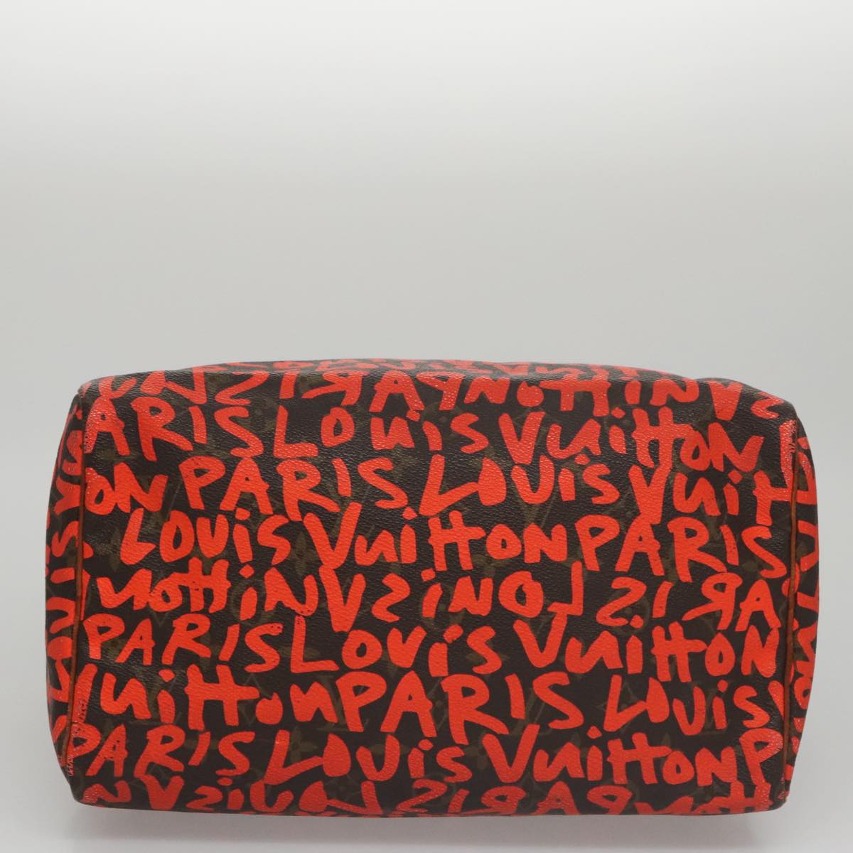 LOUIS VUITTON Monogram Graffiti Speedy 30 Hand Bag Orange M93705 LV 104188A