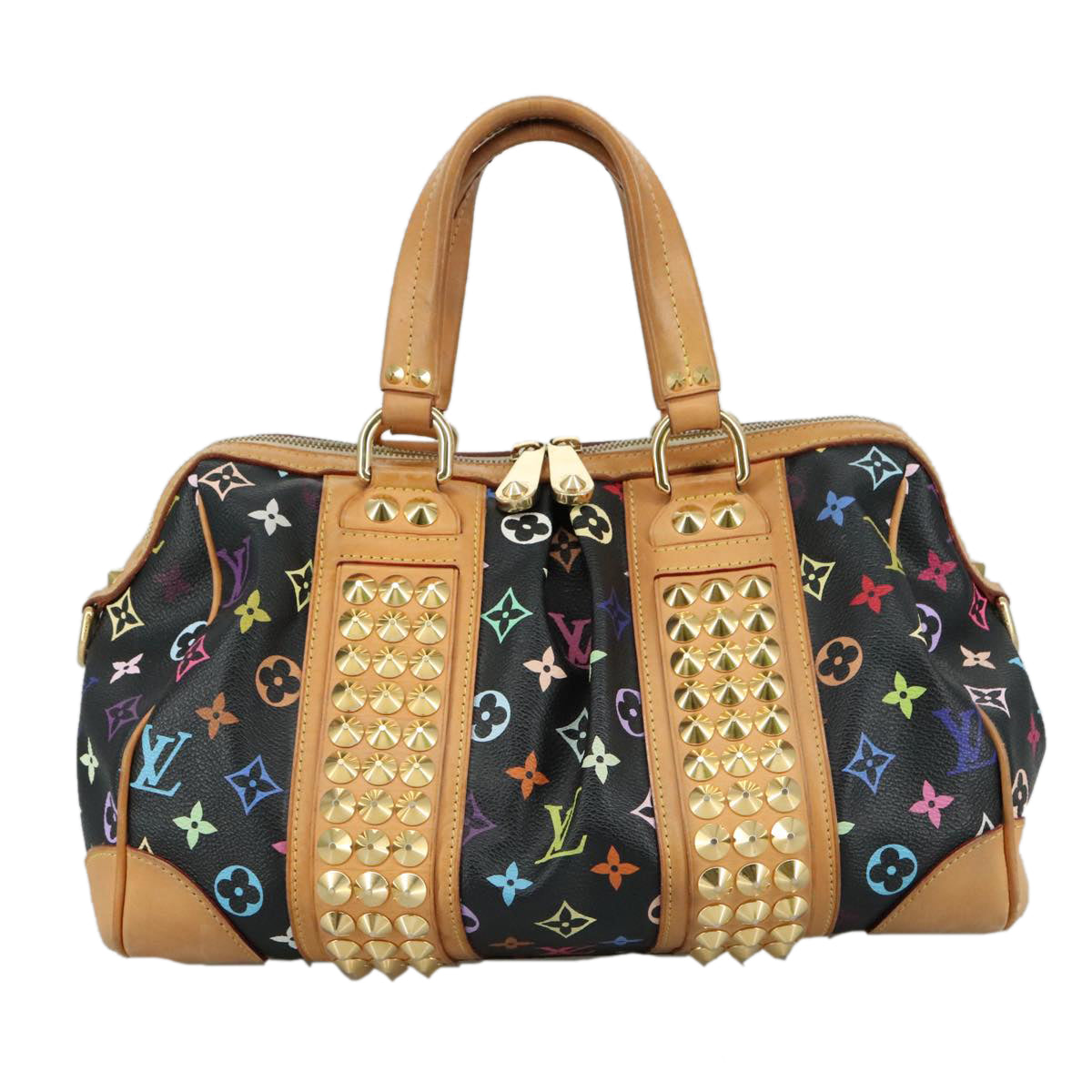 LOUIS VUITTON Monogram Multicolor Courtney MM Bag 2way Black M45642 104189