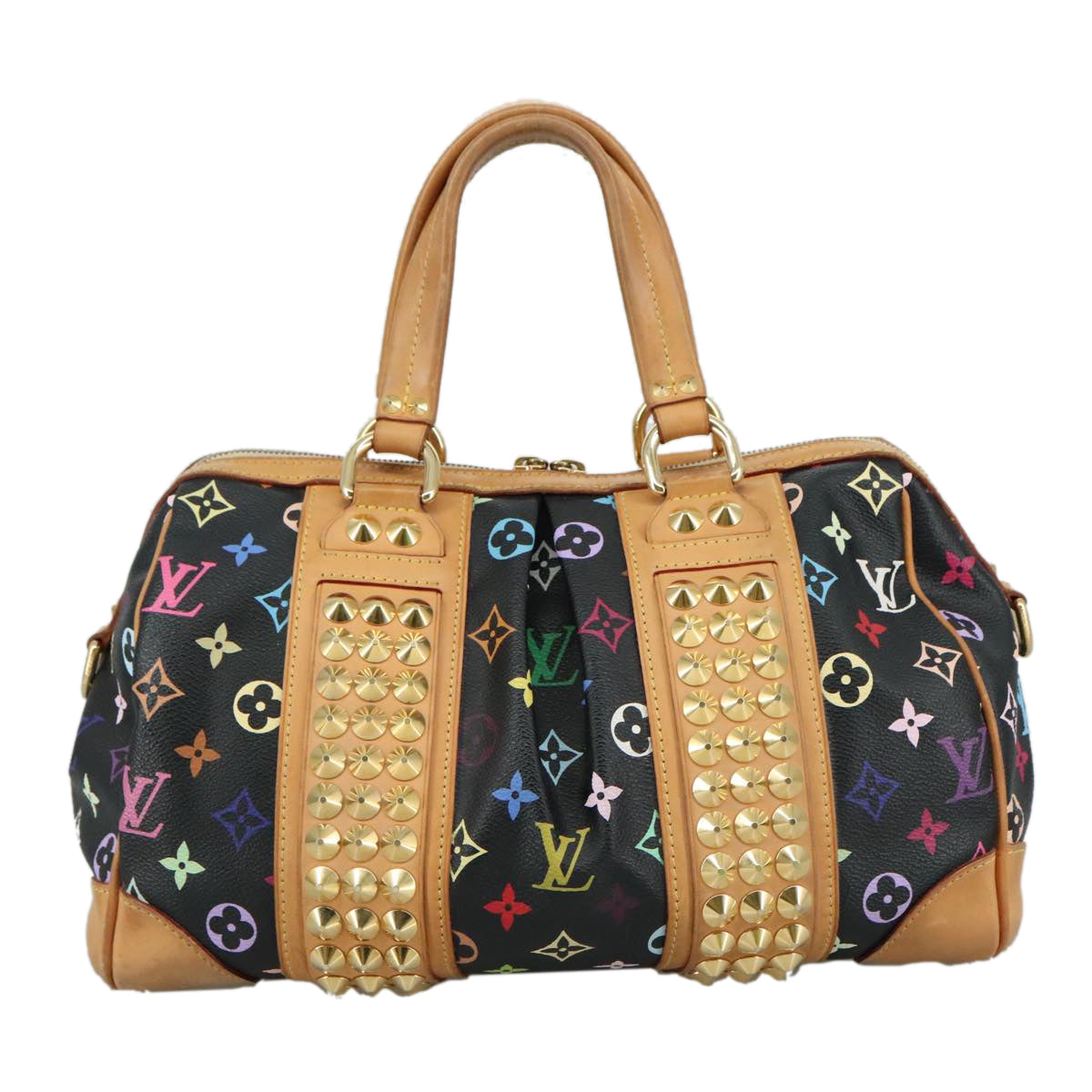 LOUIS VUITTON Monogram Multicolor Courtney MM Bag 2way Black M45642 104189