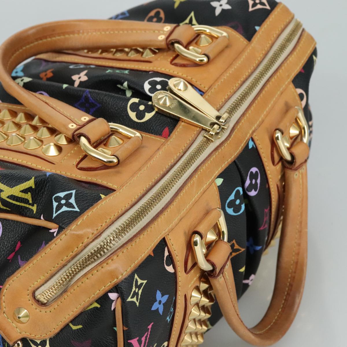 LOUIS VUITTON Monogram Multicolor Courtney MM Bag 2way Black M45642 104189
