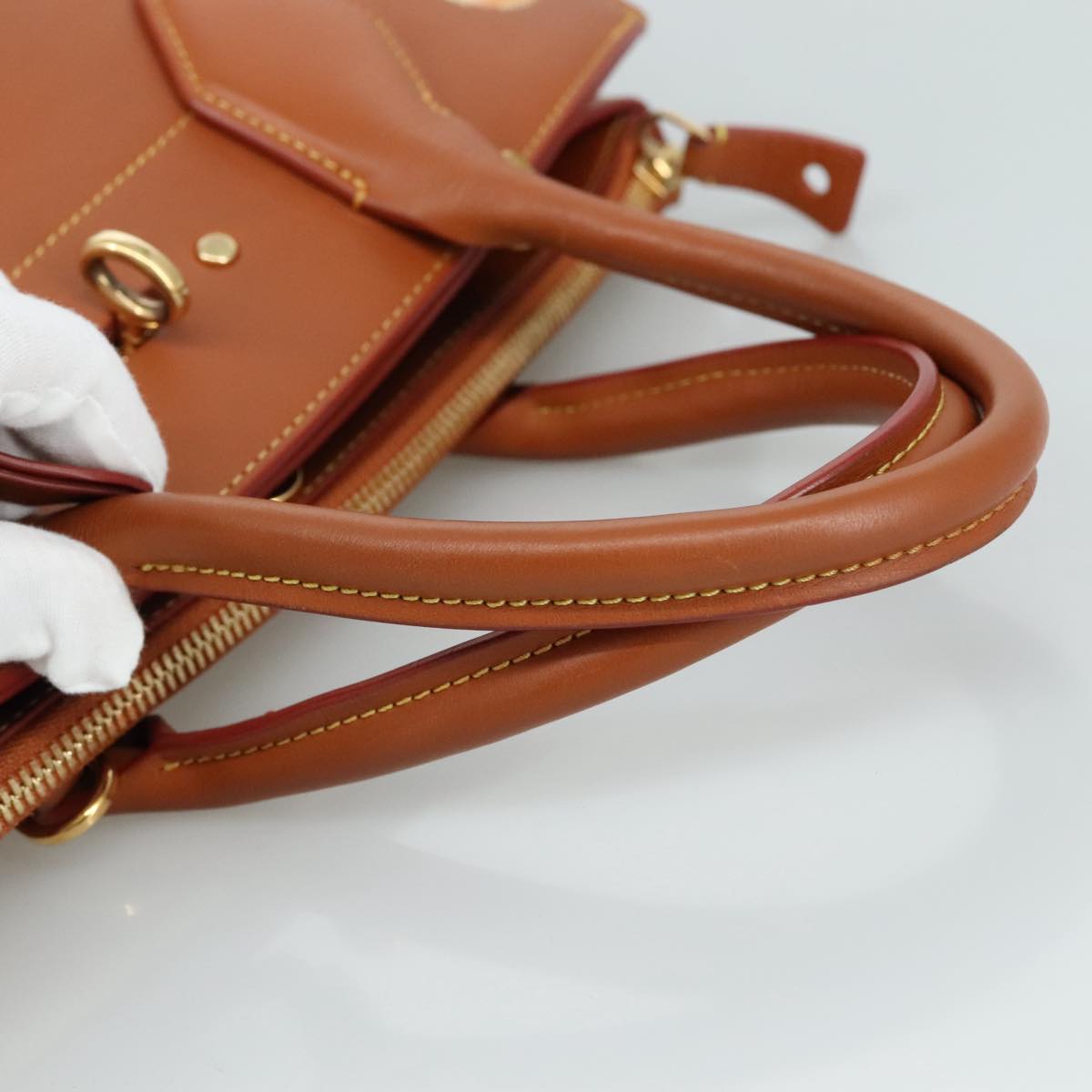 LOUIS VUITTON Catgram City Steamer MM Bag Leather 2way Brown M52969 104191S