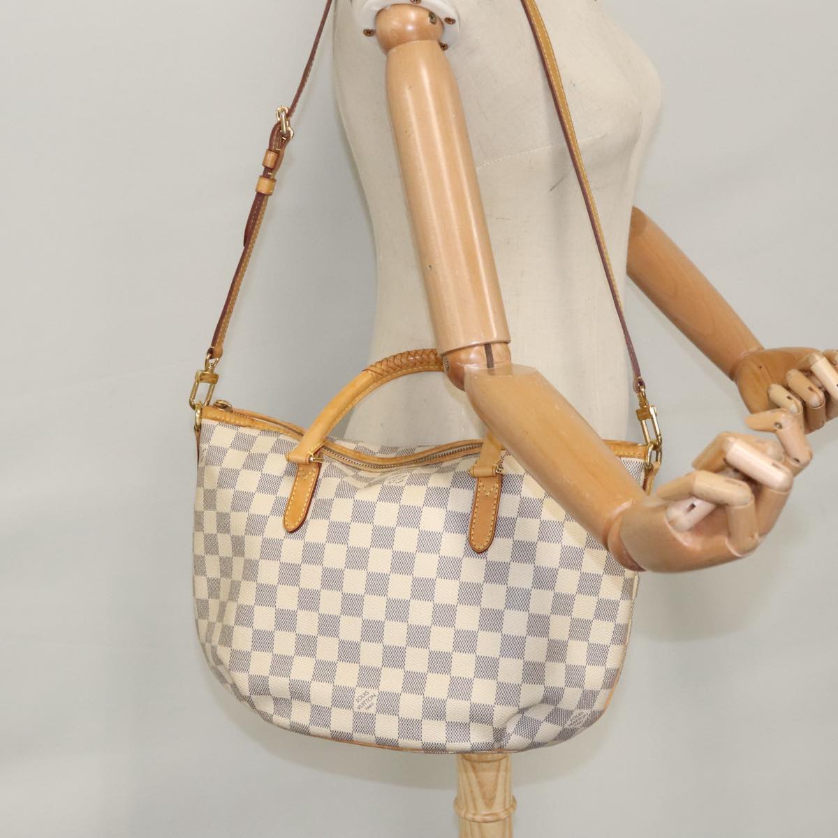 LOUIS VUITTON Damier Azur Riviera PM Tote Bag 2way N48250 LV 104192