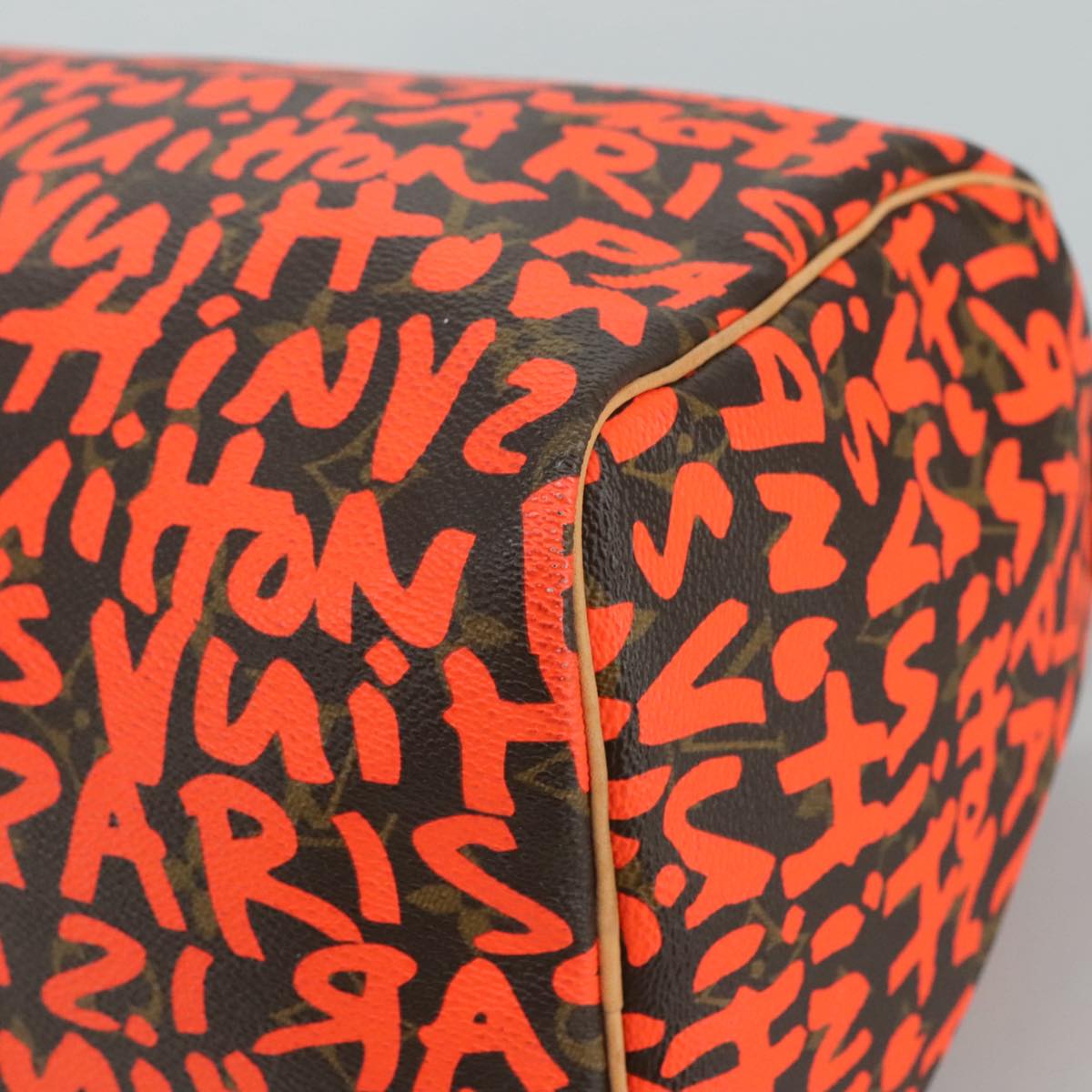 LOUIS VUITTON Monogram Graffiti Speedy 30 Hand Bag Orange M93705 104195SA