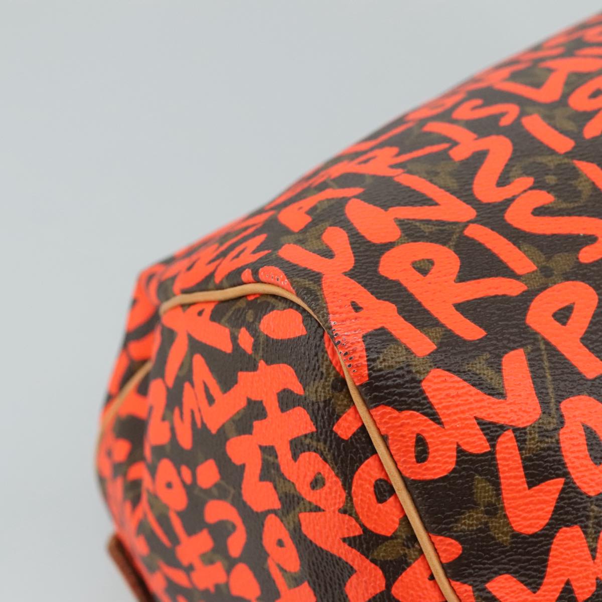 LOUIS VUITTON Monogram Graffiti Speedy 30 Hand Bag Orange M93705 104195SA