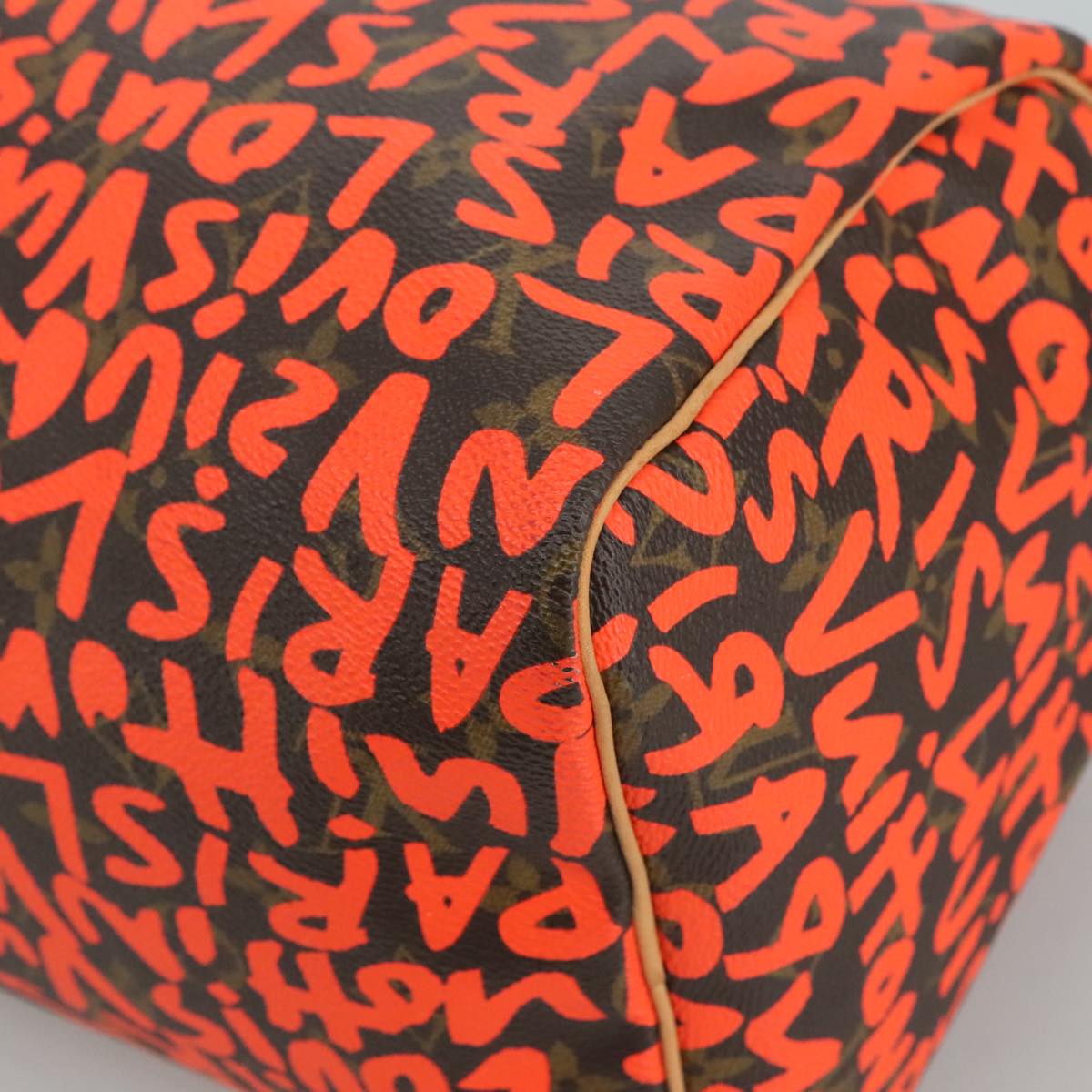 LOUIS VUITTON Monogram Graffiti Speedy 30 Hand Bag Orange M93705 104195SA