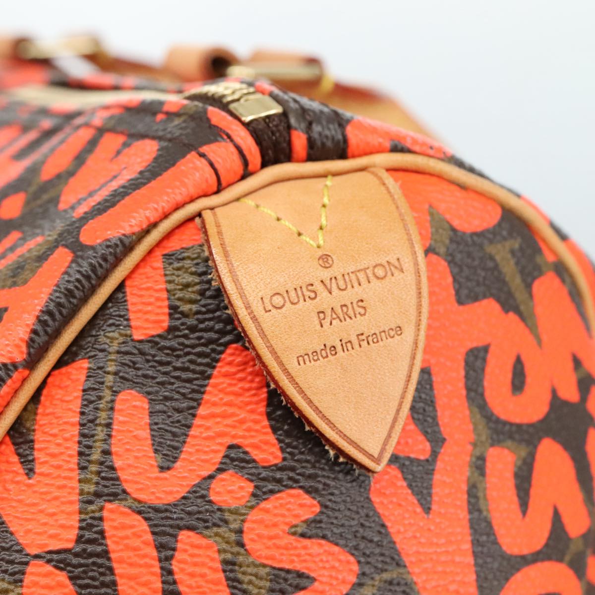 LOUIS VUITTON Monogram Graffiti Speedy 30 Hand Bag Orange M93705 104195SA