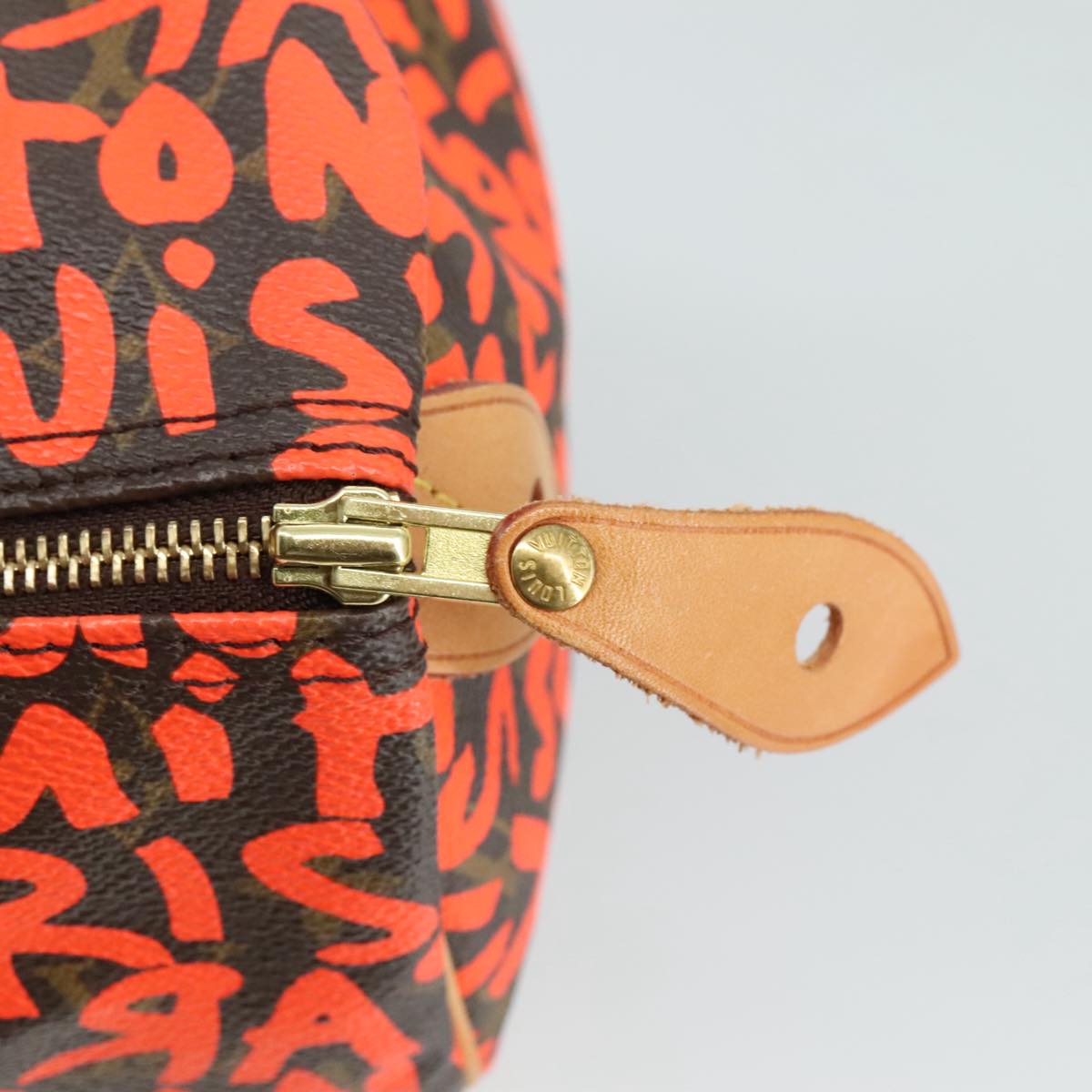 LOUIS VUITTON Monogram Graffiti Speedy 30 Hand Bag Orange M93705 104195SA