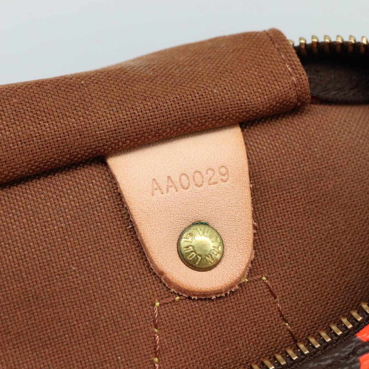LOUIS VUITTON Monogram Graffiti Speedy 30 Hand Bag Orange M93705 104195SA
