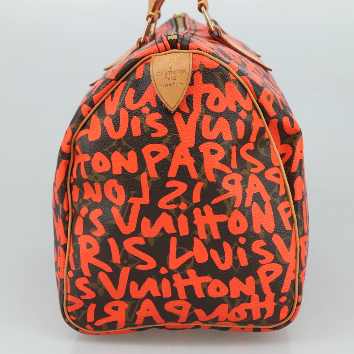 LOUIS VUITTON Monogram Graffiti Speedy 30 Hand Bag Orange M93705 104195SA