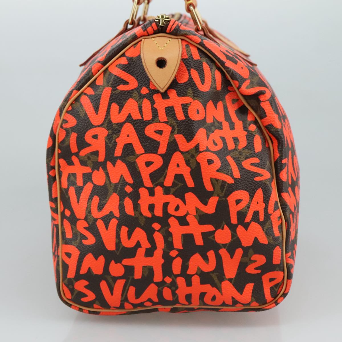 LOUIS VUITTON Monogram Graffiti Speedy 30 Hand Bag Orange M93705 104195SA