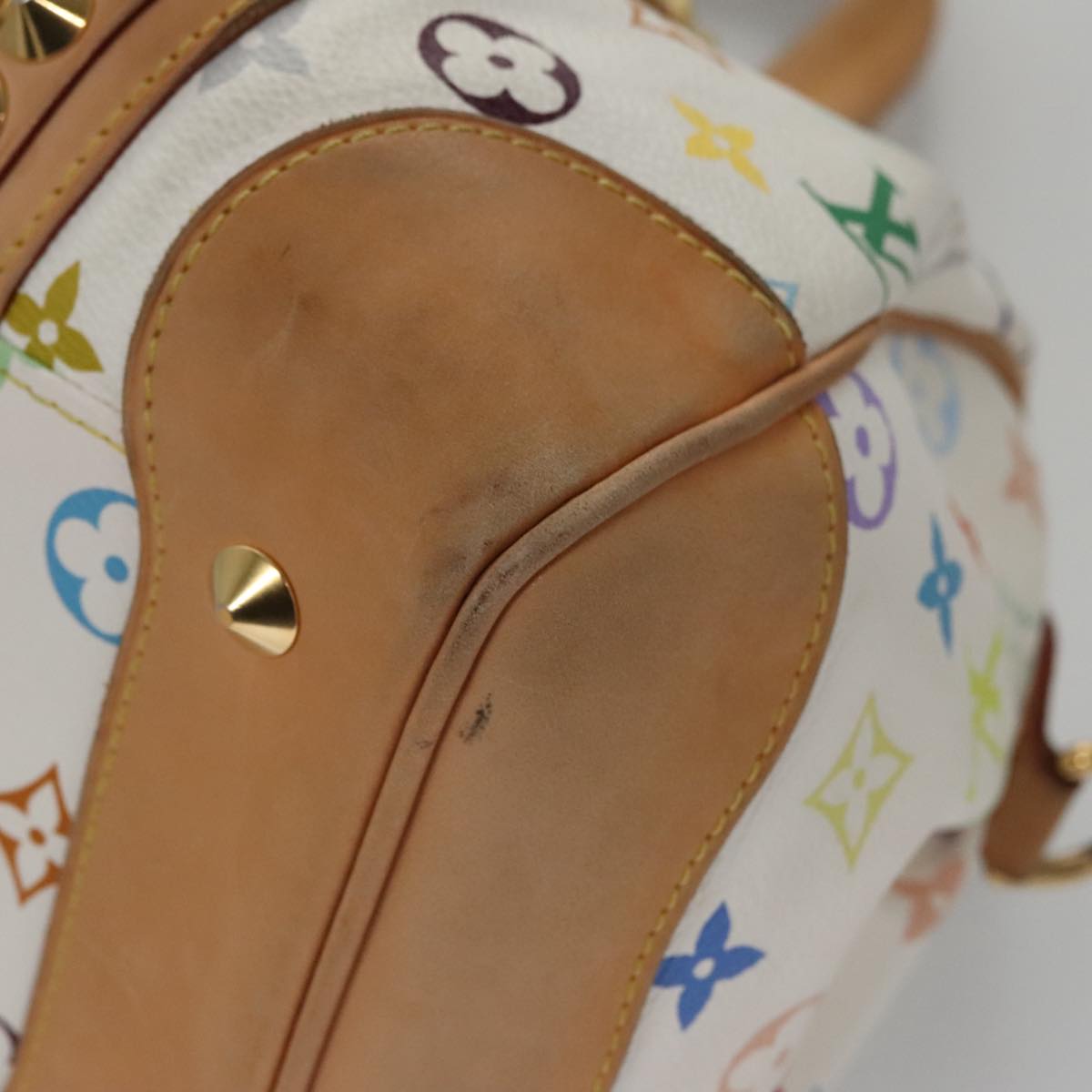 LOUIS VUITTON Monogram Multicolor Courtney MM Bag 2way White M45641 104199