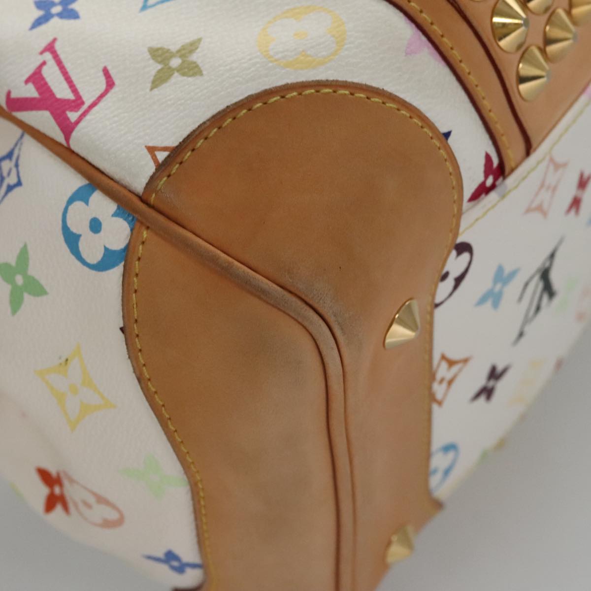 LOUIS VUITTON Monogram Multicolor Courtney MM Bag 2way White M45641 104199