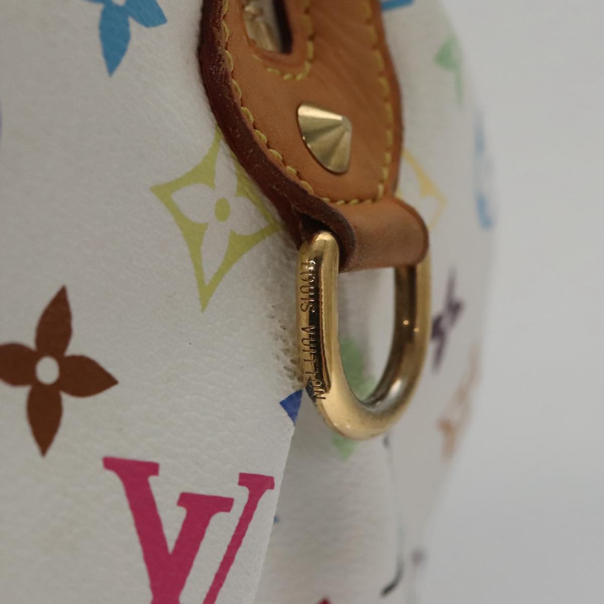 LOUIS VUITTON Monogram Multicolor Courtney MM Bag 2way White M45641 104199