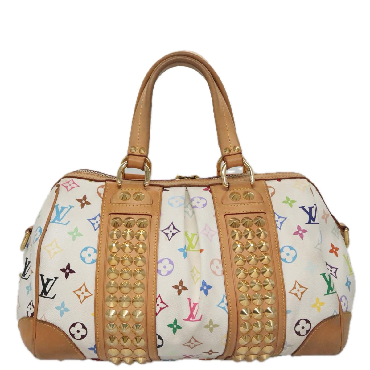 LOUIS VUITTON Monogram Multicolor Courtney MM Bag 2way White M45641 104199
